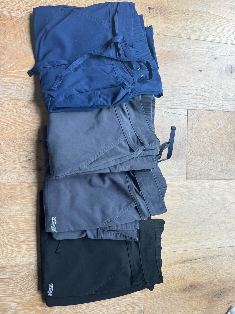 Grey's Anatomy Scrub Pants Bundle - Navy, Gray, Charcoal, Black